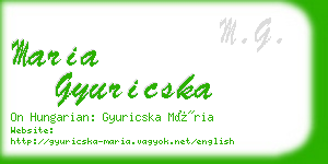 maria gyuricska business card